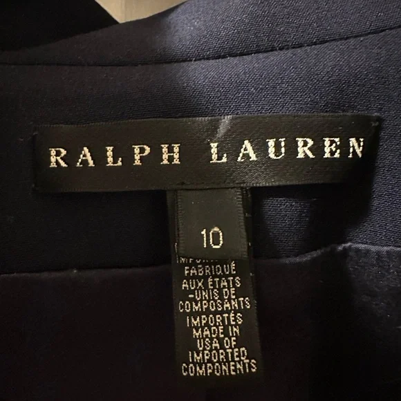 Ralph Lauren Elegant Navy Peplum Wool Jacket with stretch - Picture 2 of 3